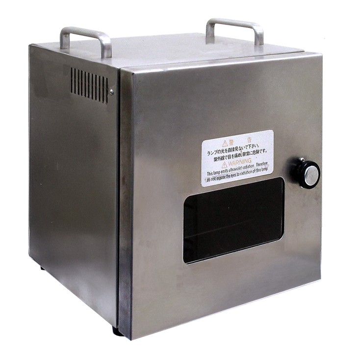 低圧水銀ランプの光源ユニットの実験用卓上型装置